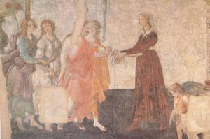Sandro Botticelli A Young Woman Receives Gifts from Venus and the Three Graces (mk05) Spain oil painting art